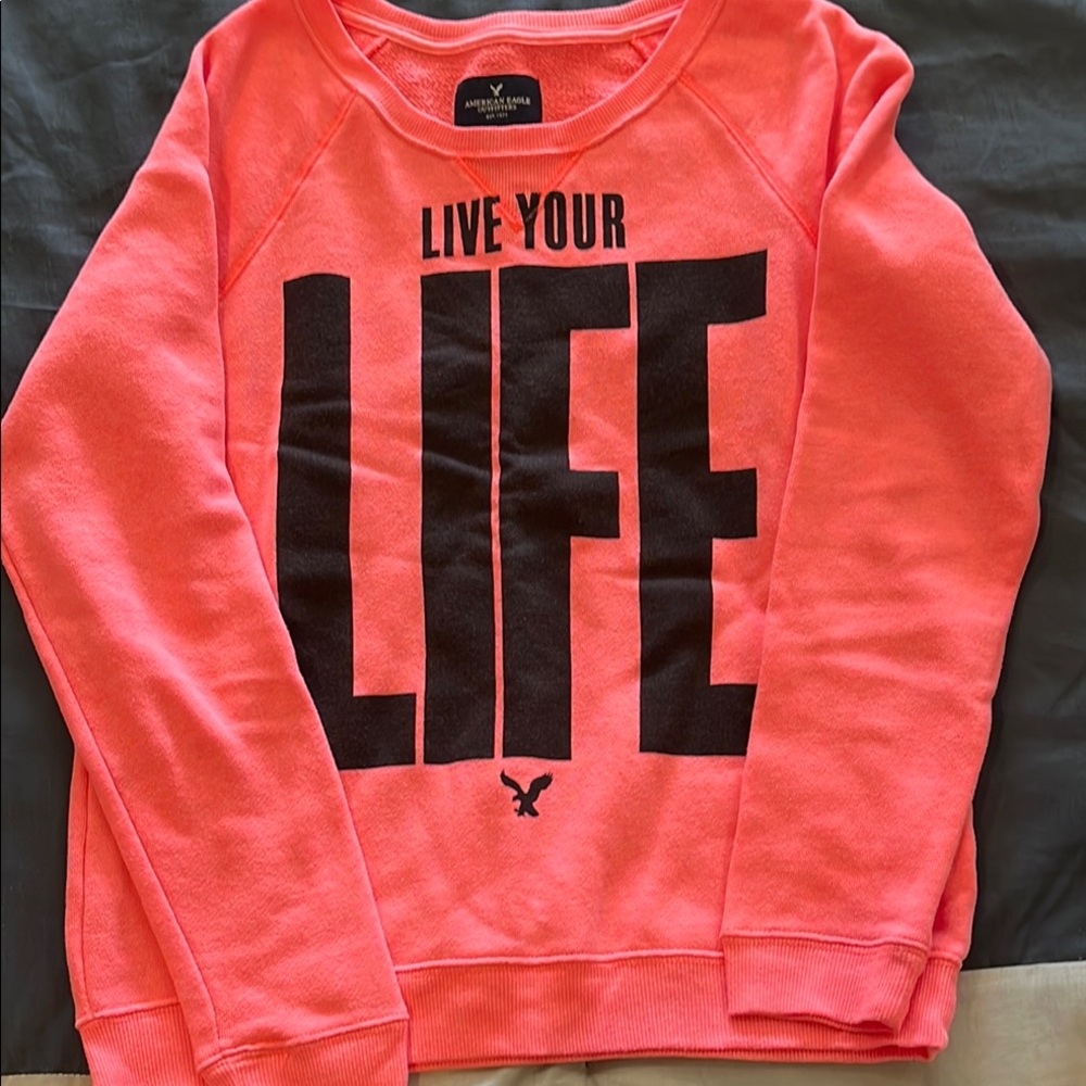 American Eagle Outfitters Pink Graphic Sweatshirt